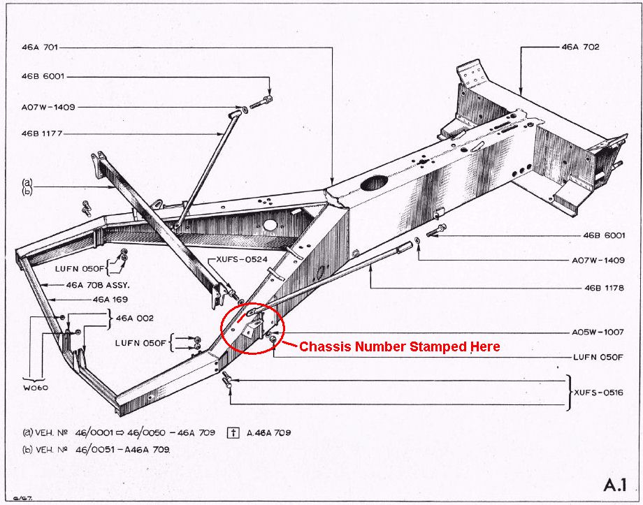 Chassis Number Location From 460355 Drawing 